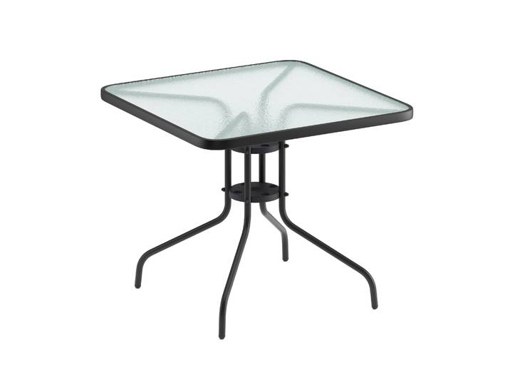 Gartentisch 60 x 60 cm schwarz