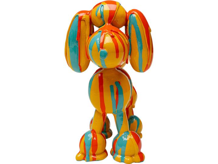 Dekofigur KARE DESIGN Dog Holi 17cm , bunt (mehrfarbig), B:16cm H:17cm T:9,5cm, Polyresin, Dekofiguren, Dekofigur