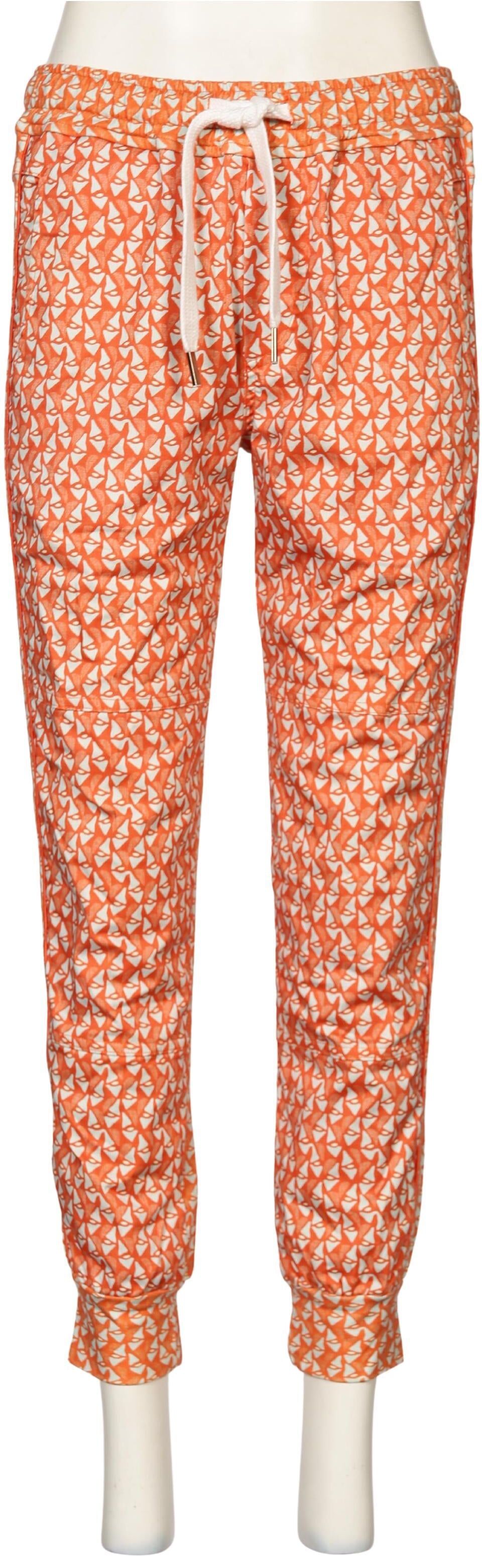 Funky Staff Damen Stoffhose, Orange, Gr. M, Elasthan / Baumwolle - Second Hand