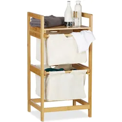 Relaxdays, Wäschekorb, Bambus (12.50 l)