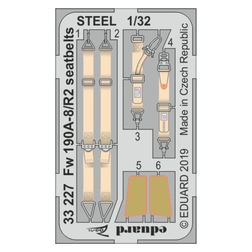 Eduard Fw 190A-8/R2 seatbelts STEEL for Revell (33227)