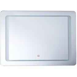 BADSPIEGEL mit LED-Beleuchtung rechteckig 80/60 cm Wassy