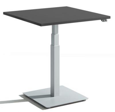 Schäfer Shop Select Monosäulen-Beistelltisch Start Off, elektrisch höhenverstellbar, B 800 x T 800 mm, graphit