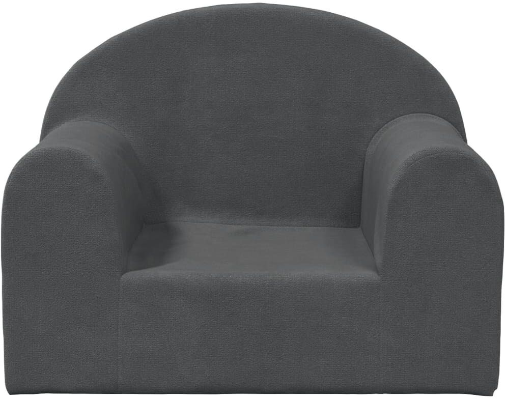 vidaXL Canapé pour enfants anthracite peluche douce
