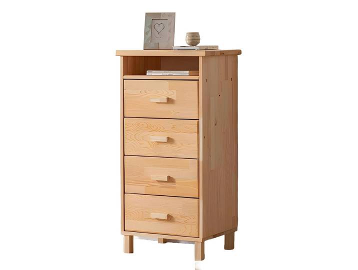 Xlmoebel Hochkommode Beige Holz-Kommode mit elegantem Design für stilvolles Wohnen (Kommode), Hergestellt in Europa