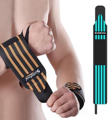United Weightlifting Wrist Wraps Adjustable Gym Wrist Support Training Straps blue