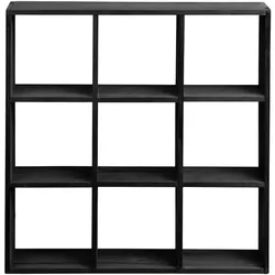 House Nordic Moss Wandregal Kiefer, 46 x 10 x 46 cm - Schwarz