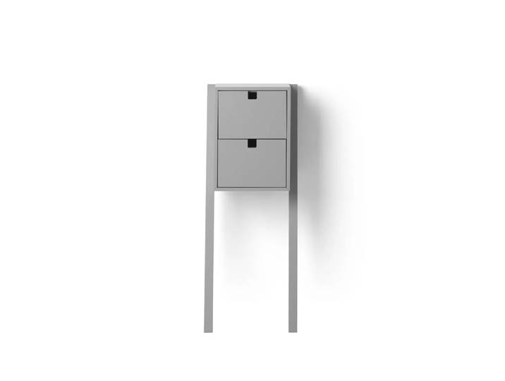1898 Square Bett-und Flurregal Grau