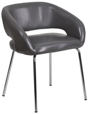 Flash Furniture Contemporary LeatherSoft Side Reception Chair with Chrome Legs