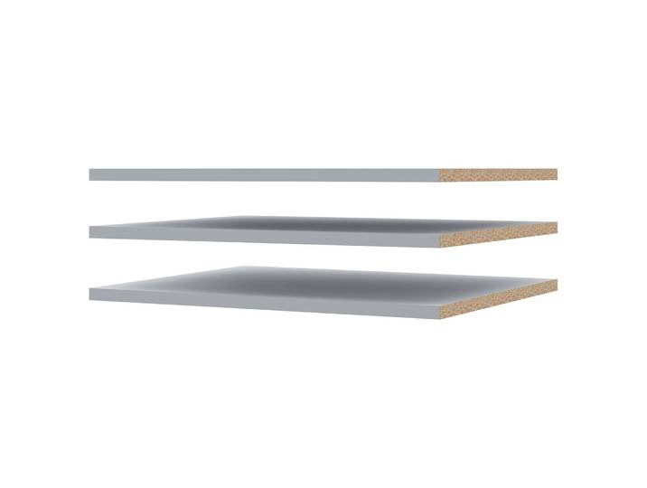 Einlegeböden Wismar 3er-Set 83 x 42 x 1cm Grau Spanplatte