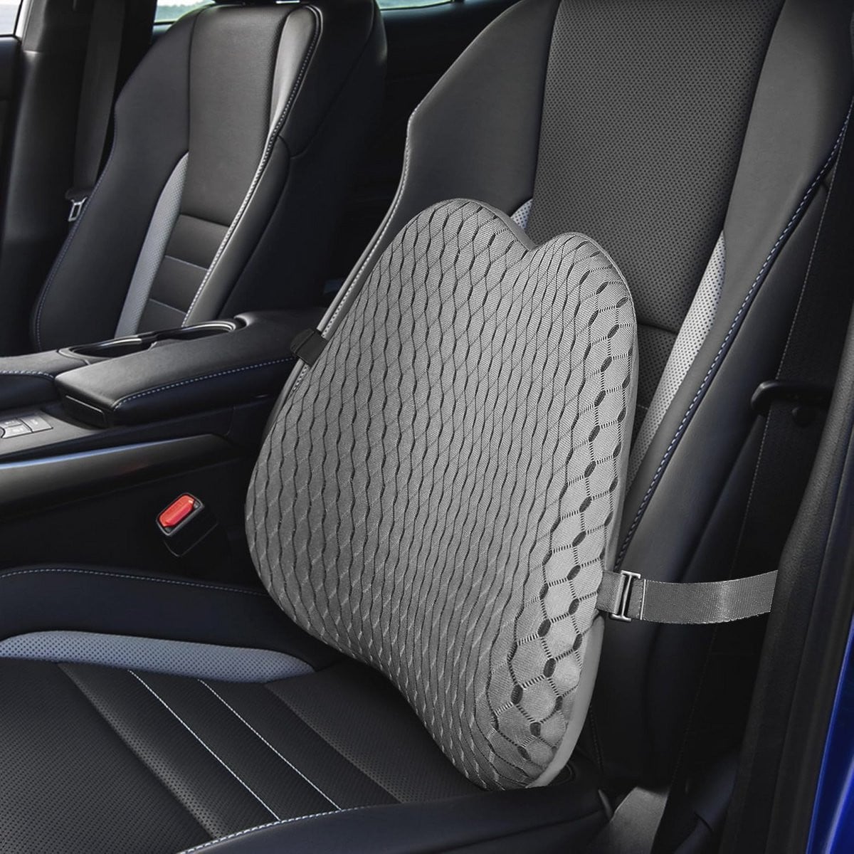 Lumbale Ondersteuning Kussen voor Zitcomfort - Memory Foam Rug Kussen voor Kantoor en Auto