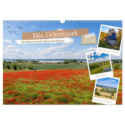 Die Uckermark - Eine Reise durch die Toskana des Nordens (Wandkalender 2026 DIN A3 quer), CALVENDO Monatskalender