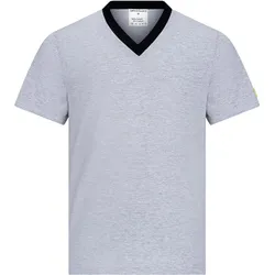Top Swede,  ESD-T-Shirt, V-Ausschnitt, hellgrau/schwarz 150 g/qm, Grösse XL (XL)