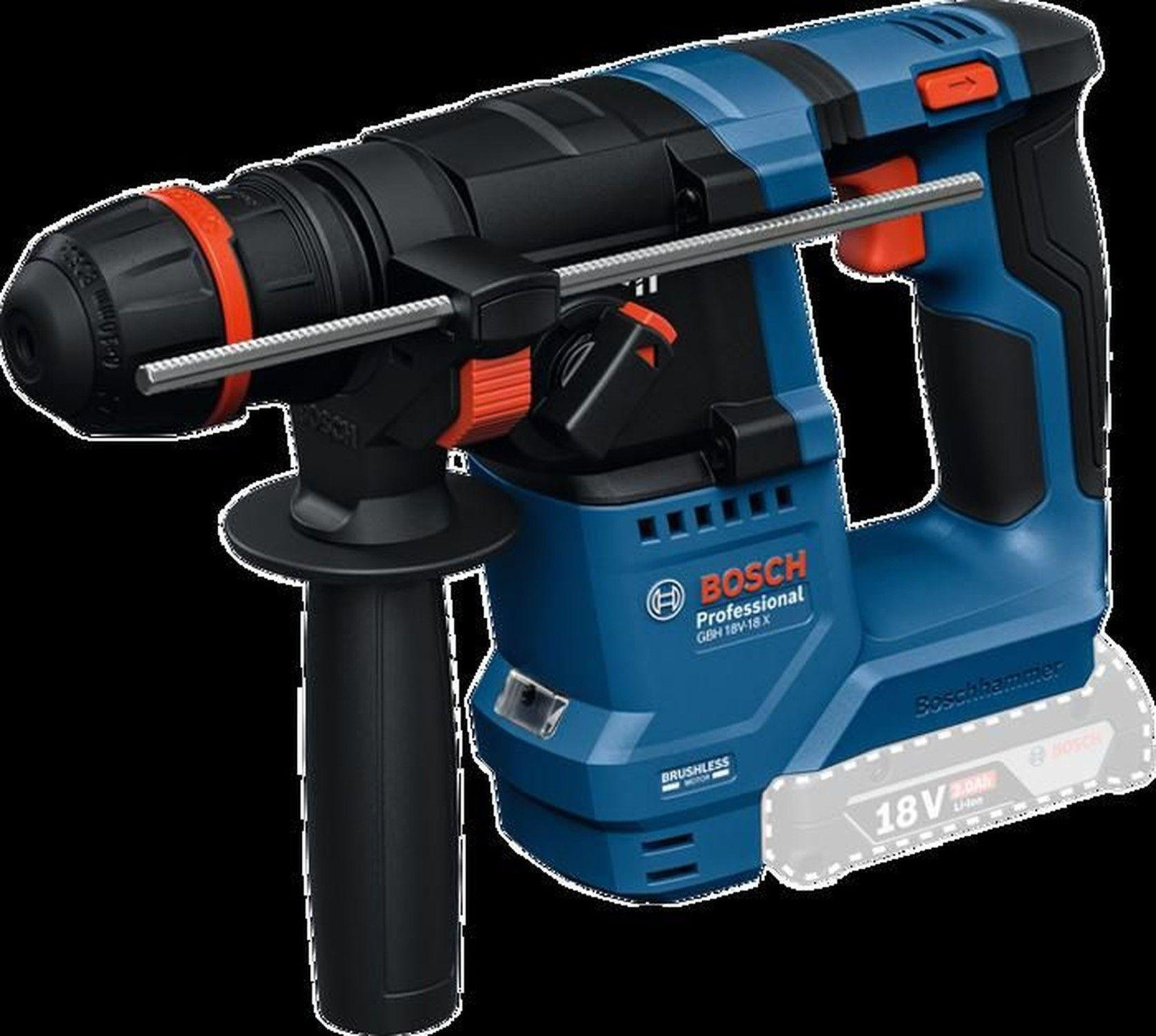 Bosch GBH 18V-18 X Accu Boorhamer met KickBack Control