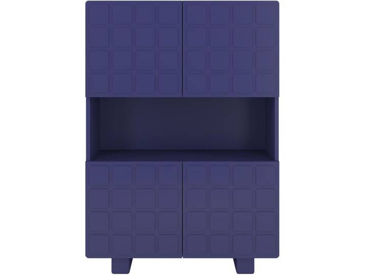 CUBO HIGH Kommode 3D mit dekoriert Front / 4 Türen / 85 x 120 cm / Marineblau