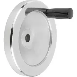 SCHEIBENHANDRAD D1=80 PASSBOHRUNG D2=12H7 ALUMINIUM, KOMP:DUROPLAST, GRIFF FESTSTEHEND