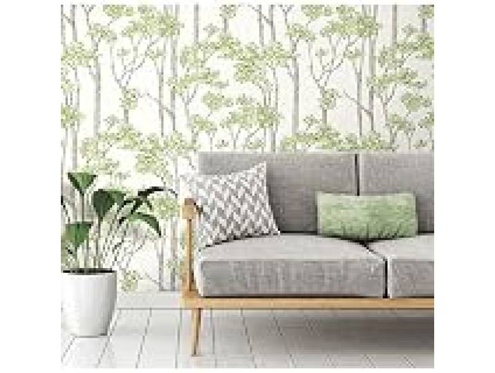 Papier Peint auto-adhésif - Arbre Bouleau Vert