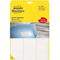 Avery Zweckform 420er-Pack Adressaufkleber »3348« weiß
