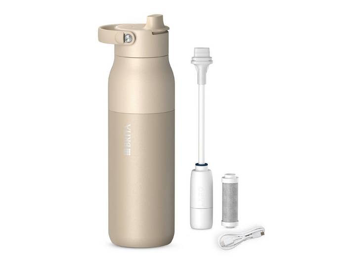BRITA Trinkflasche BRITA LARQ iQ Digitale Filter Trinkflasche (1000 ml), inkl. Hydration Tracking (App), Aktivkohle Wasserfilter & UV-C
