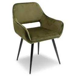 2er-Set KARE DESIGN Stuhl San Francisco Stoff Grün Dunkelgrün