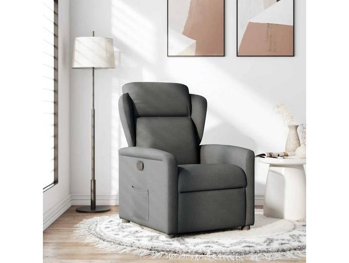 vidaXL Relaxsessel Dunkelgrau Stoff