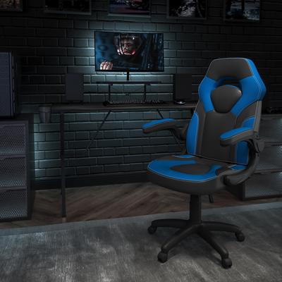 Flash Furniture Gaming Desk & Chair Set with Cup Holder, Headphone Hook, and Monitor Stand