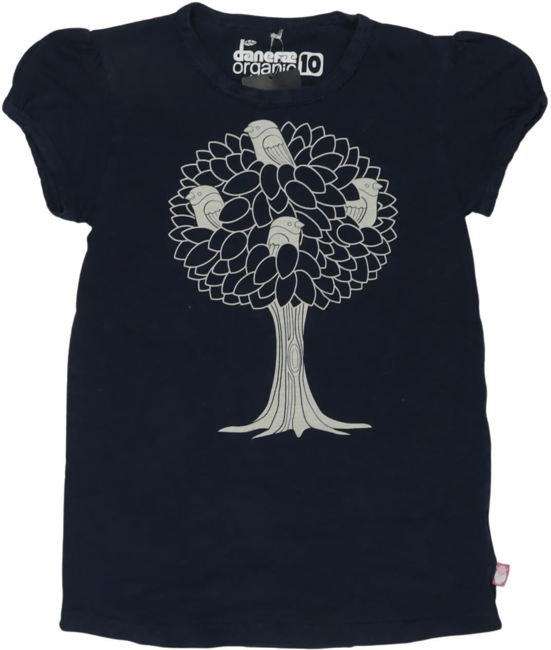 Danefae Mädchen T-Shirt, Marineblau, Gr. EU 134, Baumwolle / Elasthan - Second Hand