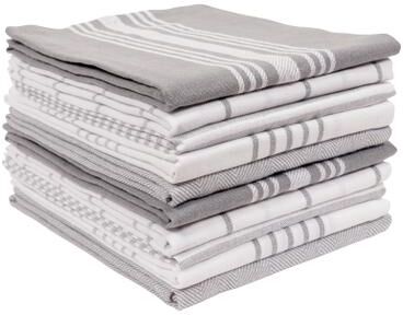 KAF Home Soho Poly Cotton Kitchen Towels, Set of 10