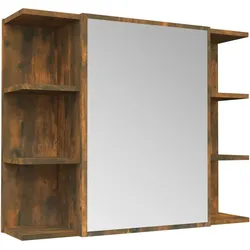 Helloshop26 - Badezimmerspiegelschrank 80 x 20,5 x 64 cm Eichenholz 02_0006724