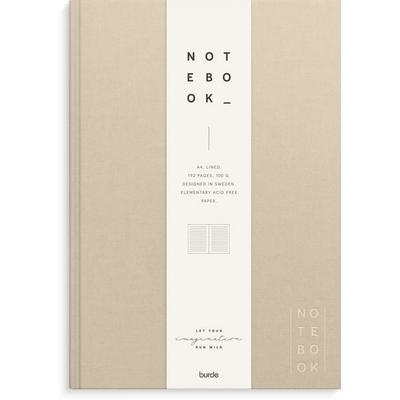 Burde Notizbuch Textil beige liniert A4, Notizbuch von , Burde Publishing AB