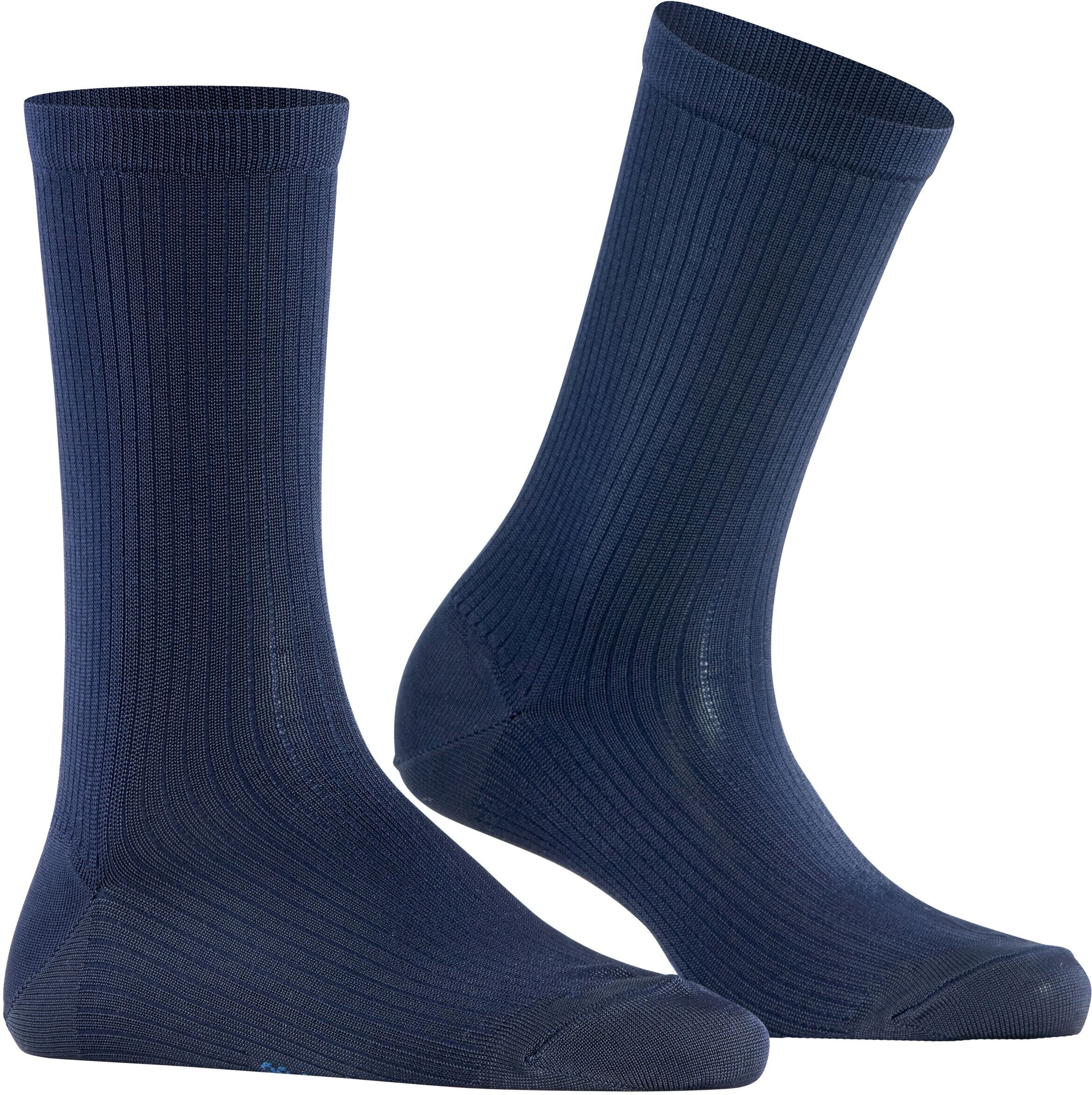 Socken BURLINGTON "Princess Street", Damen, Gr. 36-41, blau (blaucollar (6733)), Obermaterial: 81% Viskose CV. 19% Polyamid PA., Socken Socken