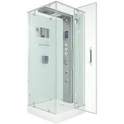 AcquaVapore Duschkabine Komplettdusche Fertigdusche Dusche D38-10R1-EC 90x90 cm mit 2K Scheiben Versiegelung