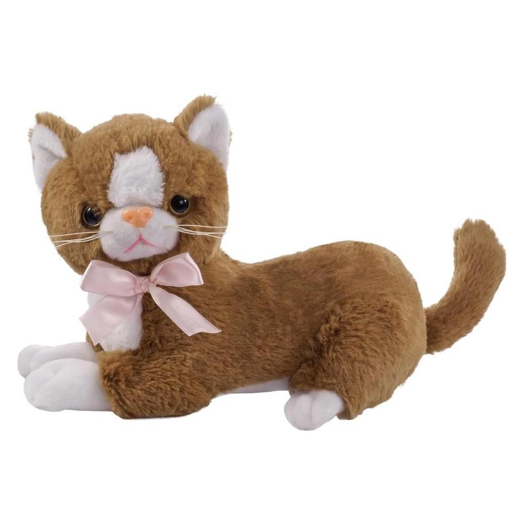 Beppe Flico brown cat mascot with a bow 34 cm (34 cm) (BE-12831)