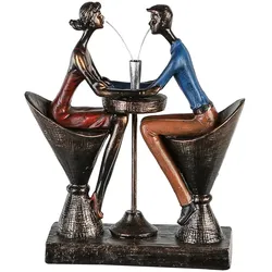 Skulptur Bronzefarben/Bunt