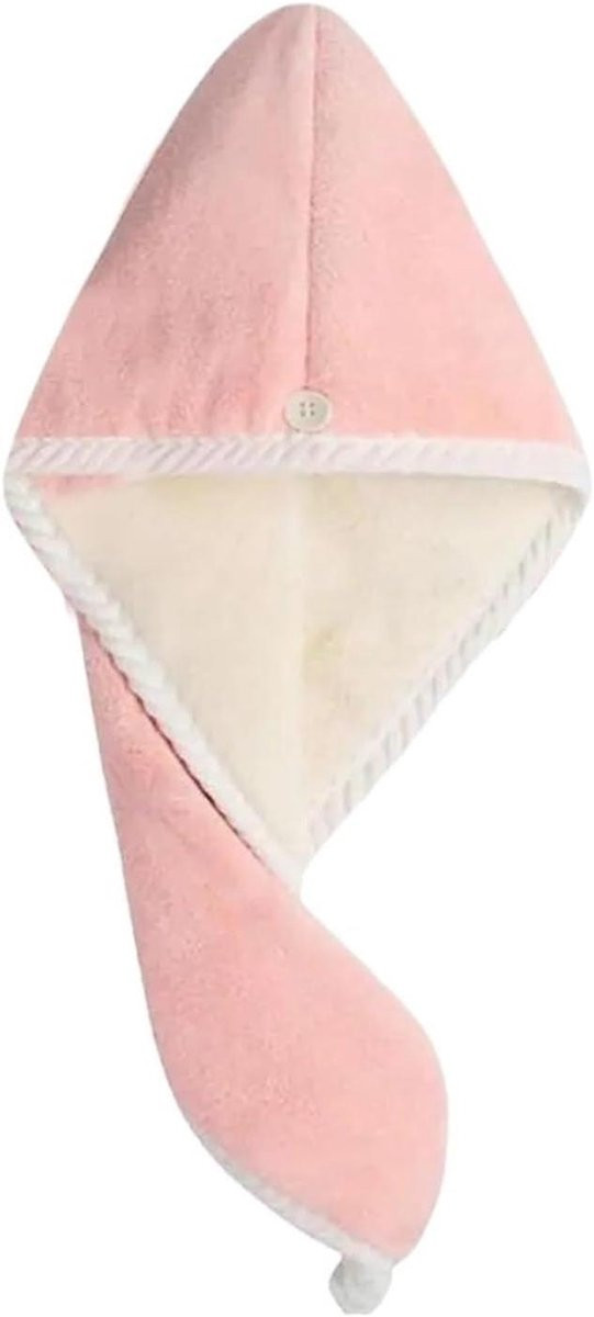 Microvezel Haarhanddoek Roze - Sneldrogende Haartulband - 65 cm