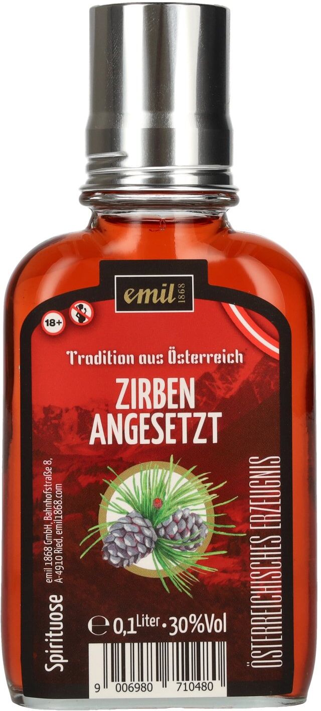 emil 1868 Zirben Angesetzt 30% Vol. 0,1l in Taschenflasche