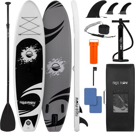 Aufblasbares Paddleboard - SUP-Board - Wassersport - Inklusive Zubehör - Einheitsgröße - Schwarz-Grau