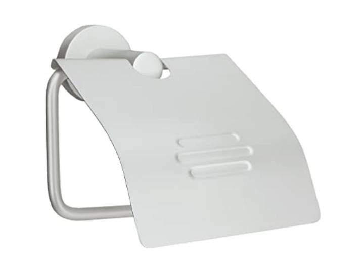 Kleine Wolke Rollenhalter mit Deckel Apollo, Wandaccessoire, Farbe Aluminium, Material: Aluminium