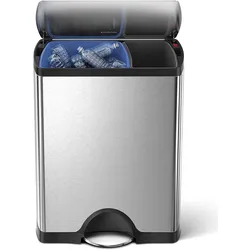 Simplehuman Treteimer, Abfalleimer, Silber
