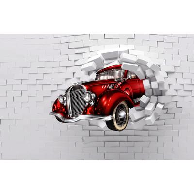 Papermoon "3D ABSTRAKT DESIGN-VINTAGE OLDTIMER WANDDEKO XXL"