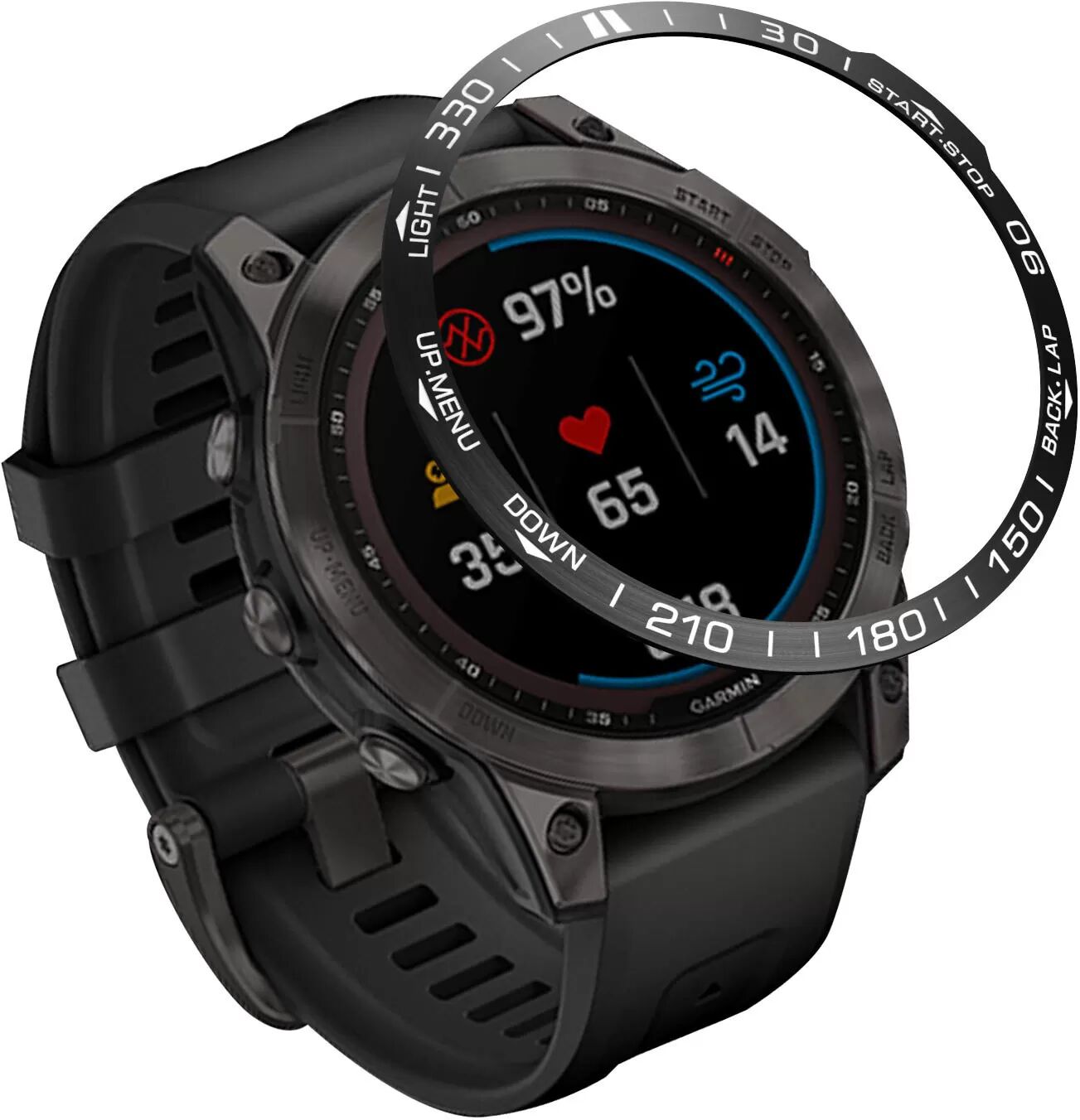 INF Stilvoller Metall-Lünetteneinsatz für Garmin Fenix 7/7 Pro