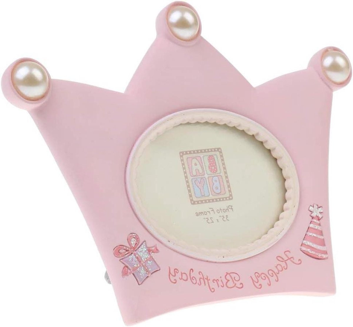 Kroon Fotolijst voor Baby Herinneringen - Roze - 13,5 x 18,5 cm