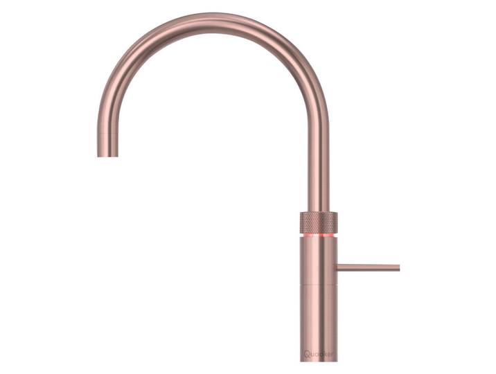 Quooker Küchenarmatur Fusion Round, Kupfer, Metall, 4x36.6x25.1 cm, flexible Anschlussschläuche, Trinkwassersystem, Keramikkartusche, schwenkbarer Auslauf, für kochendes Wasser geeignet, Sprudelwasser geeignet, Küchen, Küchenausstattung, Küchenarmaturen