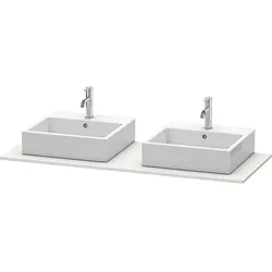 Duravit XSquare Konsole XS063GB3939 140x55cm, mit zwei Ausschnitten, Nordic weiß seidenmatt