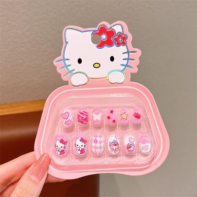 Modern Mode Marketplace Kawaii Hello Kitty Press On Nails Cute Cartoon Nail Art Set a