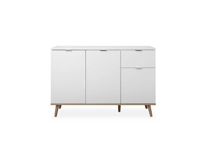 möbelvita Kommode Kommode Helsinki 56 weiß / Dekor Sonoma Eiche
