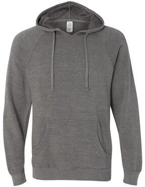 Independent Trading Co. PRM33SBP Blend Raglan Hooded Pul T-Shirt in Nickel size XS   Cotton/Polyester