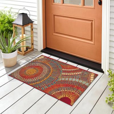 Liora Manne Lush Decor Esencia Circles Indoor/Outdoor Mat