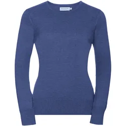 Russell Ladies' Crew Neck Knitted Pullover, denim marl, 4XL
