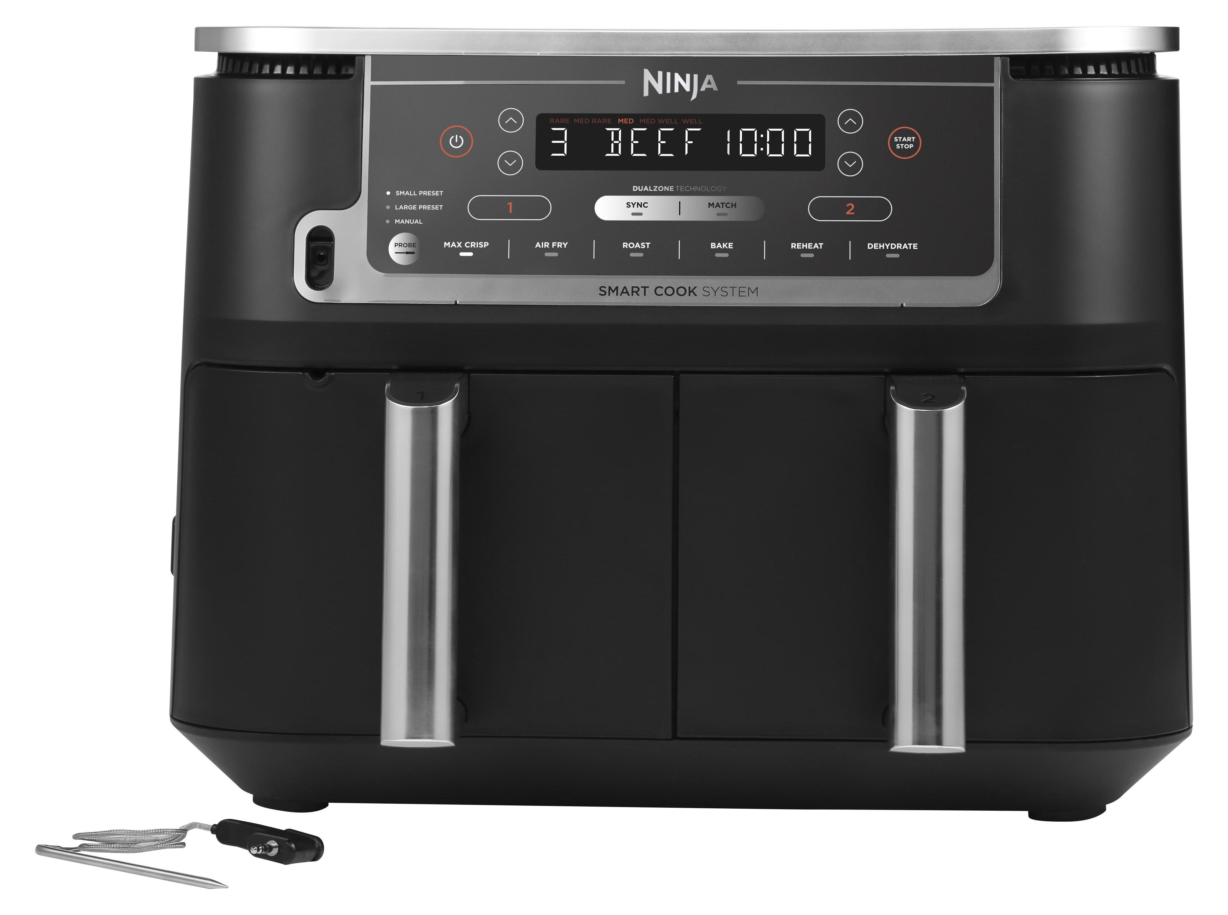 NINJA | Airfryer | AF451EU Foodi MAX Dual Zone | Power 2470 W | Capacity 9.5 L | Black
